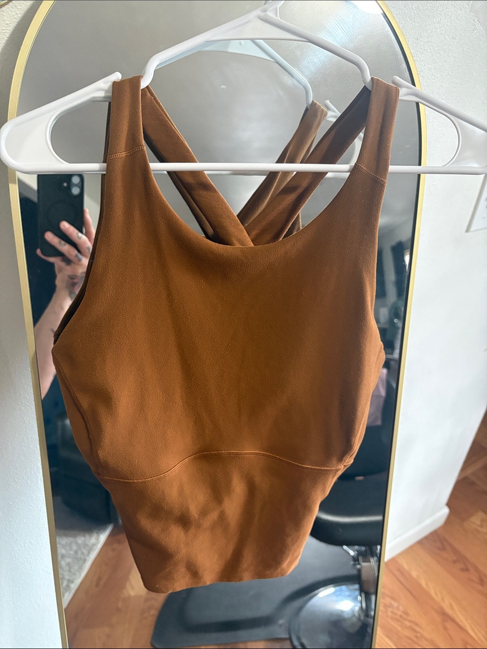 lululemon athletica Brown Cross-Back Tank Top
